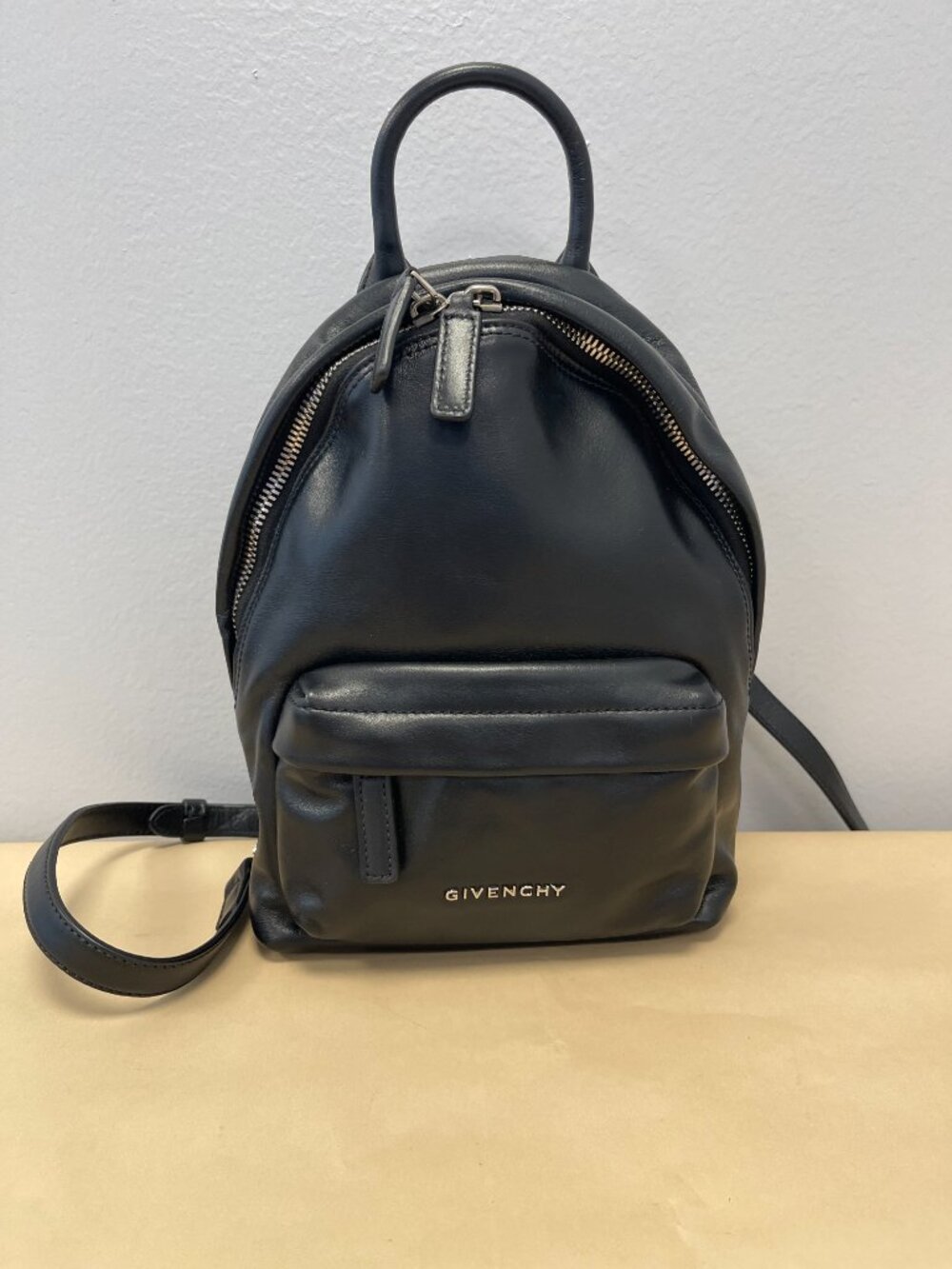 Givenchy Smooth Calfskin Leather Nano Backpack in Black - Preowned